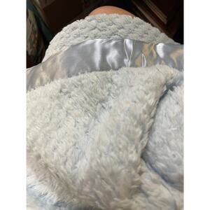 Mon Lapin Blue Baby Blanket  Security Blankie Lovey 30x40"